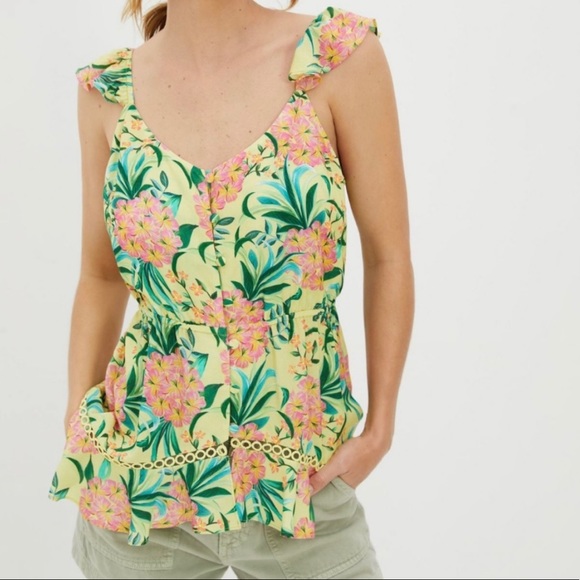 🌺Farm Rio Ruffled Floral Tank - Picture 4 of 14